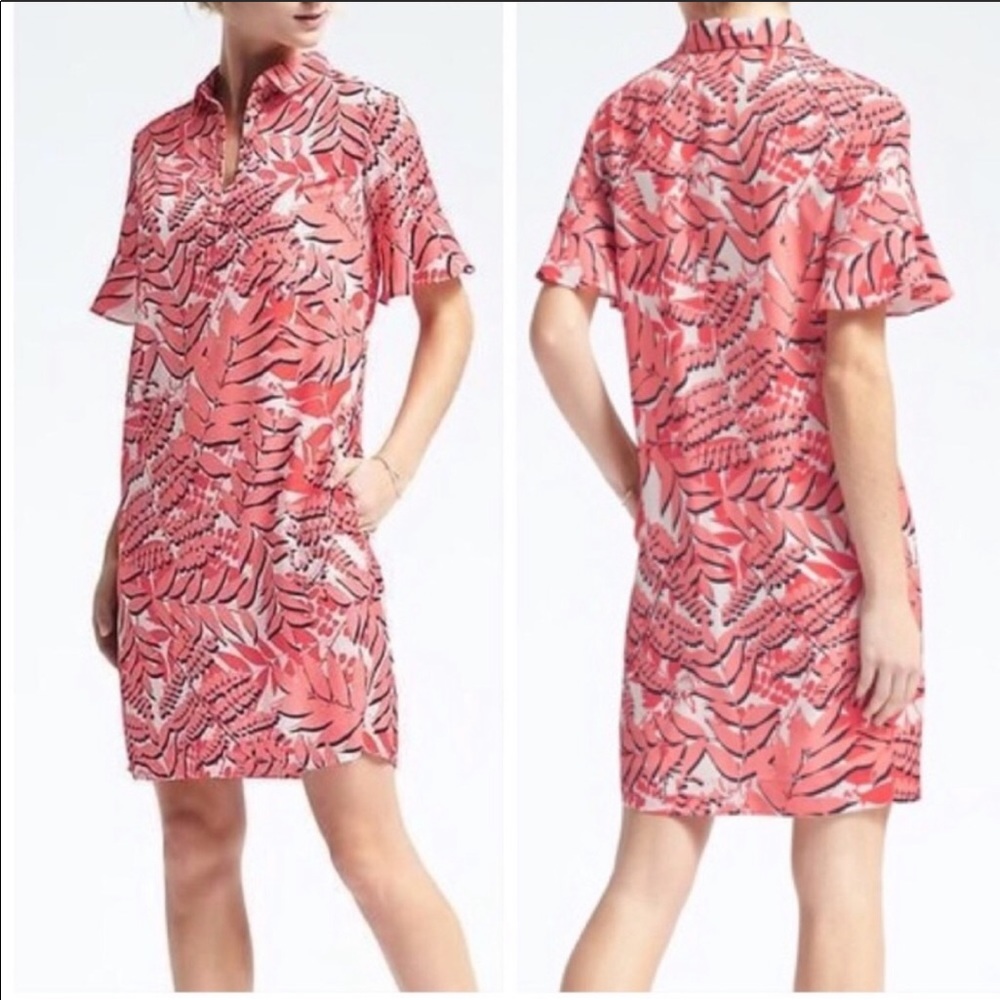NWT Banana Republic Palm Print Dress